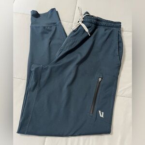 Men's Blue Jogger Pants with Zip Pocket